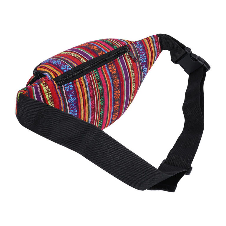 Cotton Woven Fanny Pack with Tribal Hmong Thai Pattern - Mrs Kue | Shop