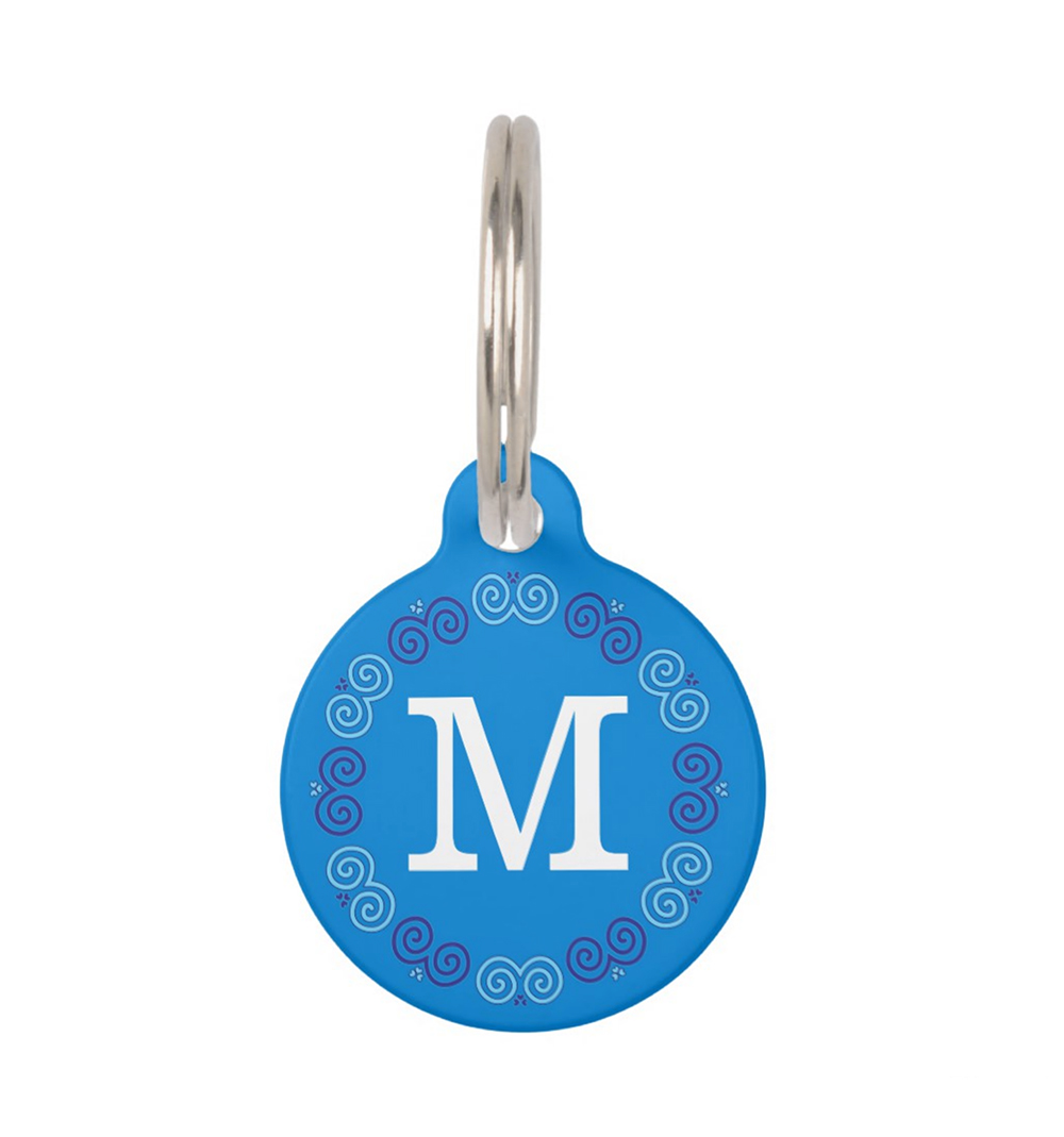 Personalized Dog or Cat Pet ID Tag with Hmong Snail Motif Trim - Mrs ...